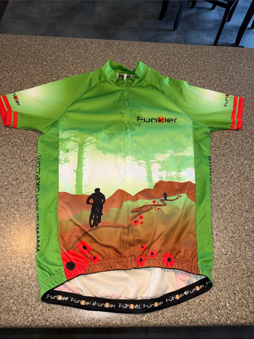 Men’s Green Gradient Cycling Jersey shirt